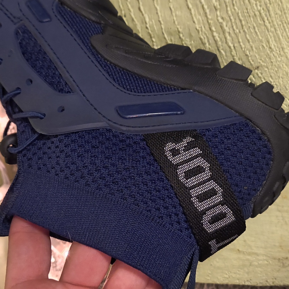 Women's Outdoors Navy Hiking Track Sole Tread Sock Sneaker 39 - Picture 9 of 12